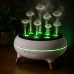 350ML Flame Aroma Diffuser with Remote Control Essential Oil Humidifier & 7-Color LED Night Light