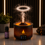 Volcano Flame Aroma Diffuser 360ml Smoke Ring Humidifier
