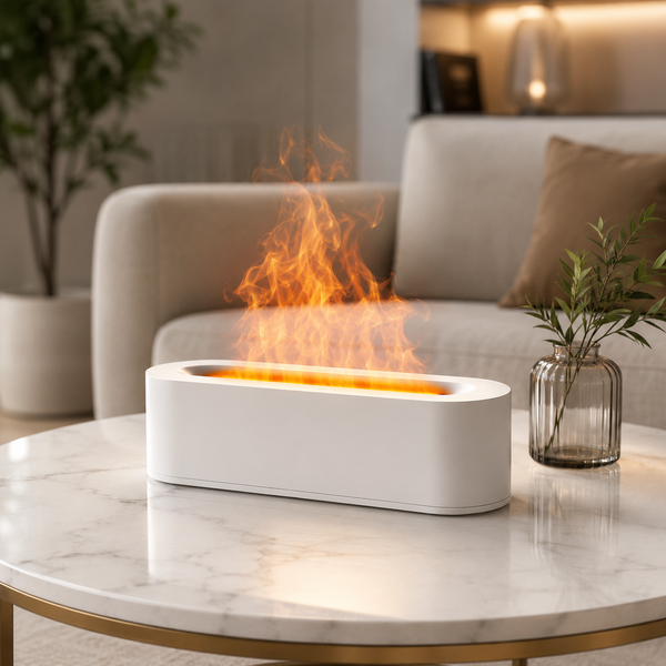 Colorful Flame Aroma Diffuser Ultrasonic Humidifier with Timer