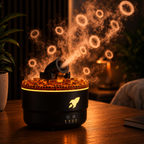 Volcano Flame Aroma Diffuser Smoke Ring Humidifier with Crack Light