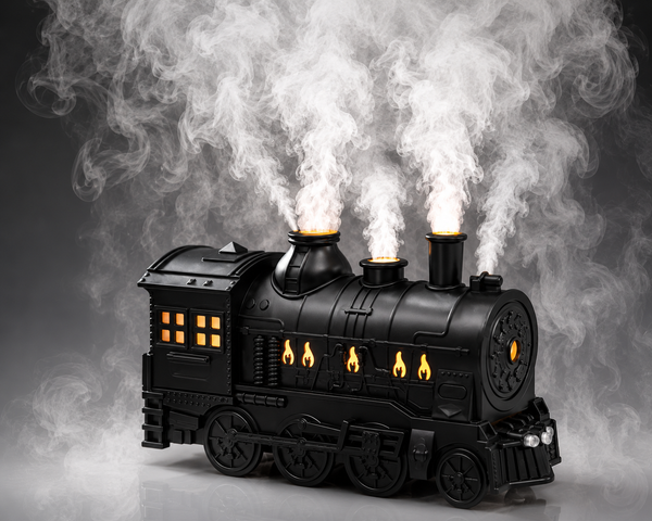 Creative Train Aroma Diffuser Dual Mist Humidifier for Home & Office